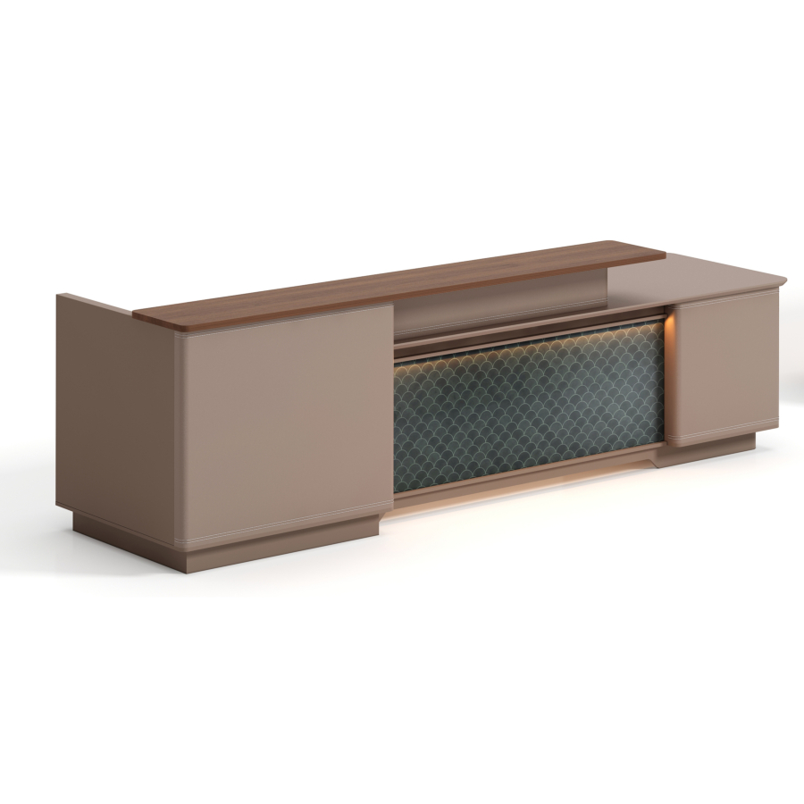 Comptoir De Reception Astoria - Marron Comptoirs d'Accueil