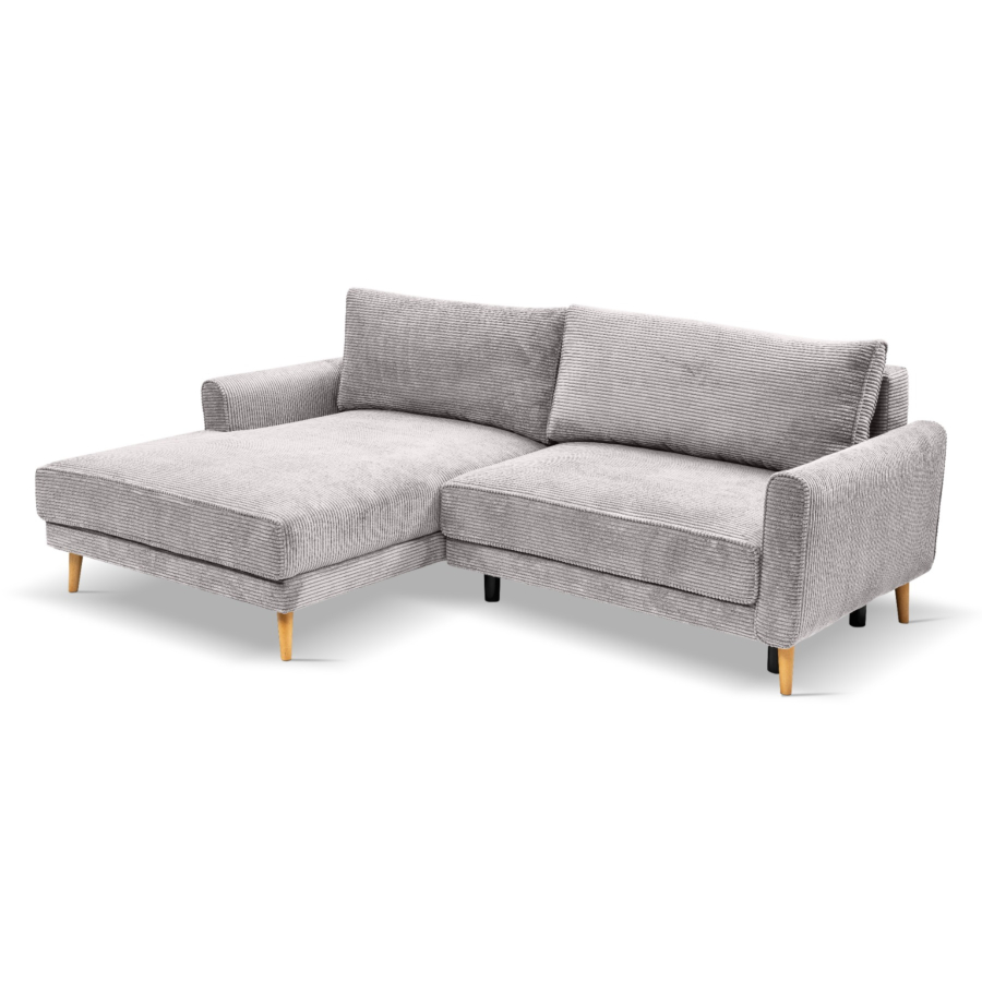 Canapé D'angle Gauche PRIMA - Gris Soldes été