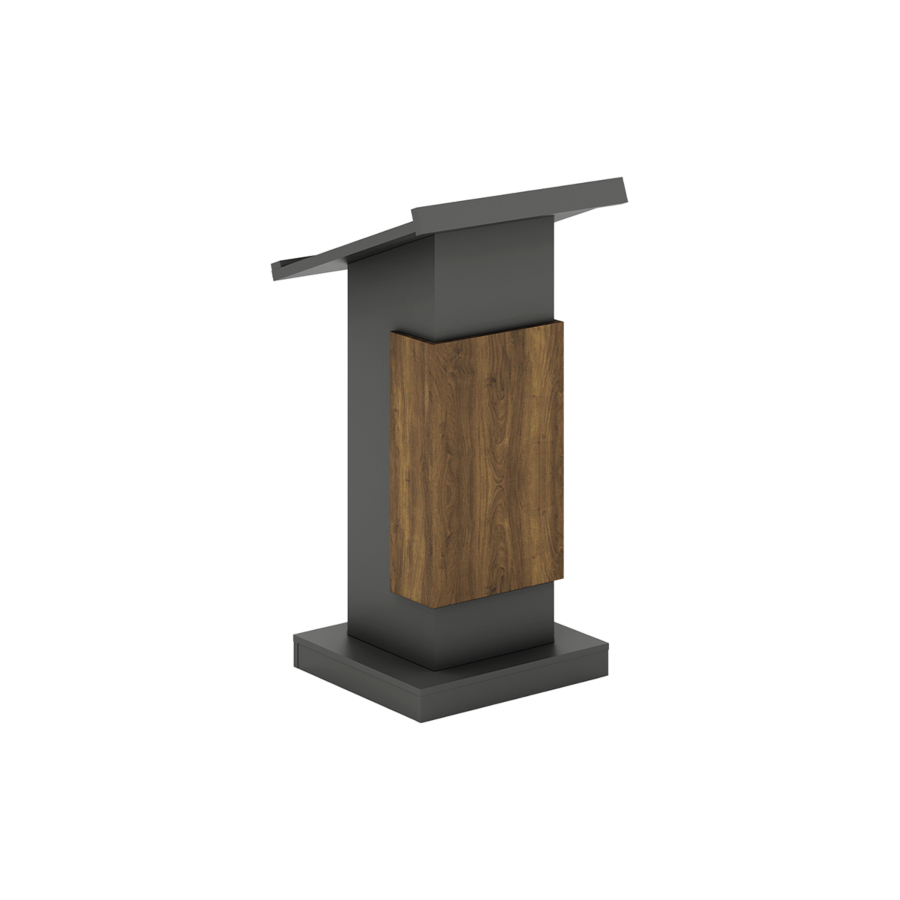 Podium Start Pro - Noyer/Gris Comptoirs d'Accueil