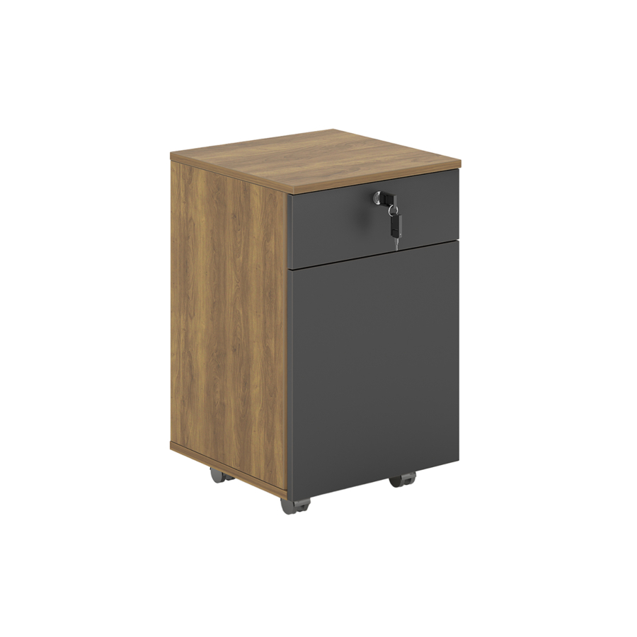 Caisson Start Pro - Noyer/Gris Caissons Mobiles