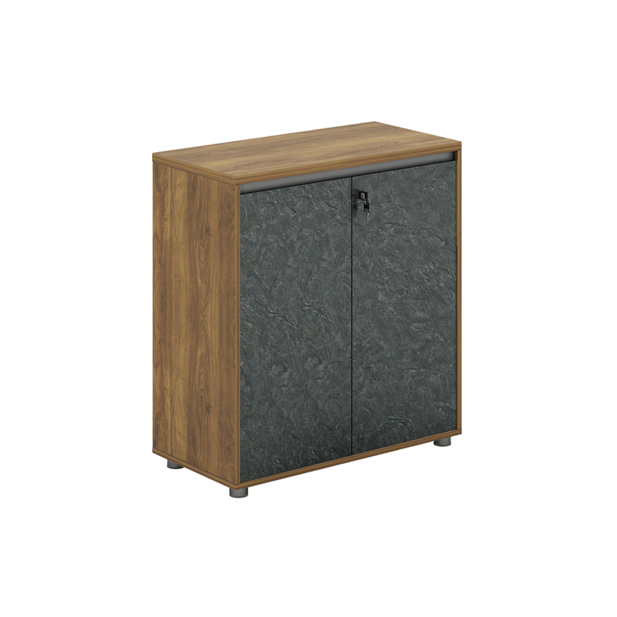 Élément Bas Start Pro - Noyer/Gris Armoires et Bibliothèques de Bureau