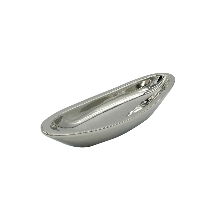 Plat Décoratif HUIFA 38x12x7cm - Argenté Objets de décoration