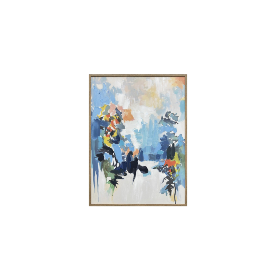 TABLEAU ABSTRAIT HANDMADE 90x120 - Multicouleur Décorations