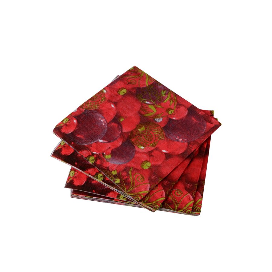 Serviette Noël - Rouge Nappe et serviettes