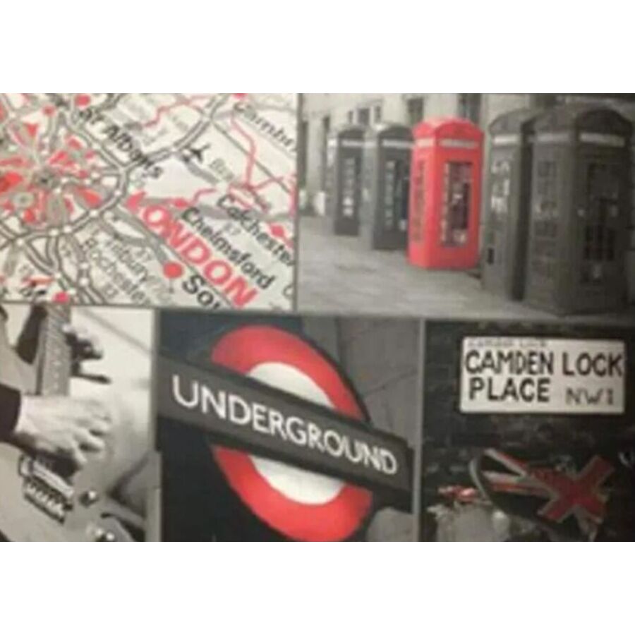 Papier Peint UNDERGROUND LONDON - Multicouleur Papier peint