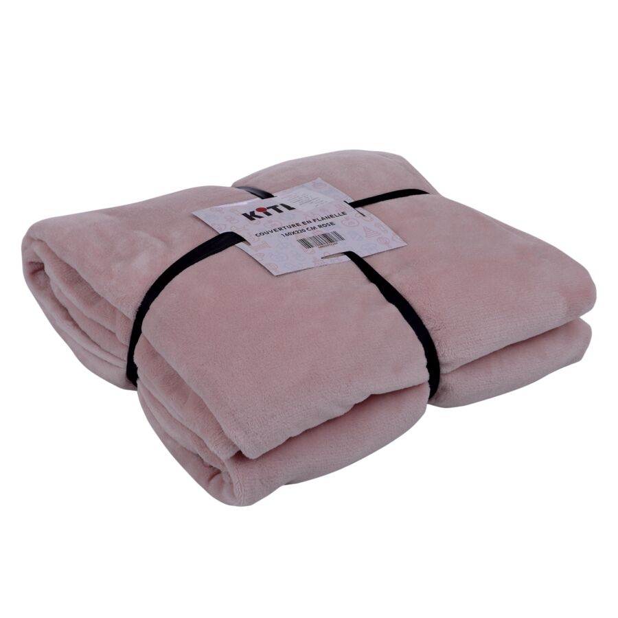 Couverture En Flanelle 160x220cm - Rose Plaid et couvertures