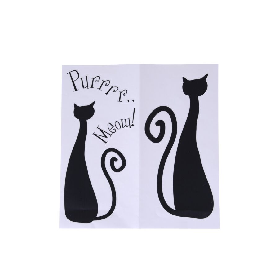 Stickers Cats - Noir Papier peint