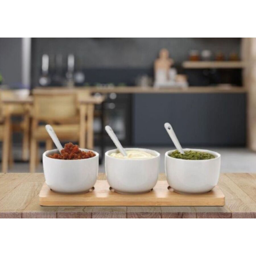Set De 7 Pièces De Service - Blanc Serviteurs