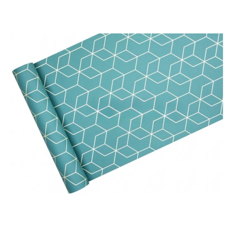 Papier Peint DAPHNE Graphique - Bleu Papier peint