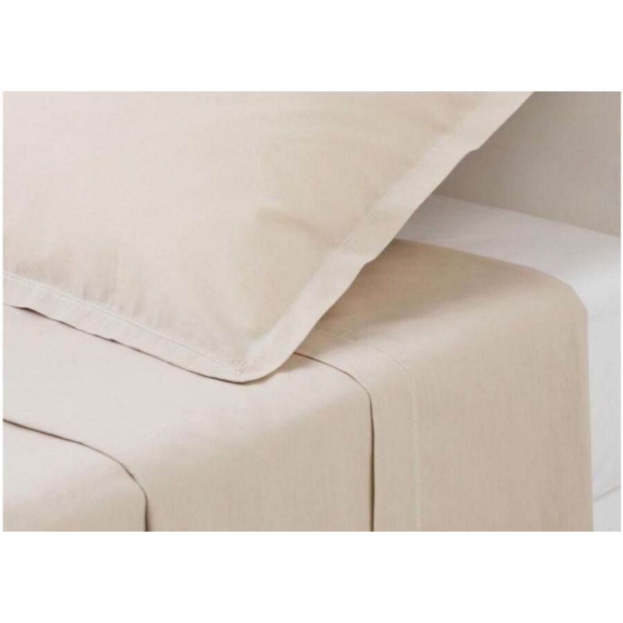 Drap Plat LIN 180x290cm - Beige Parure de lits