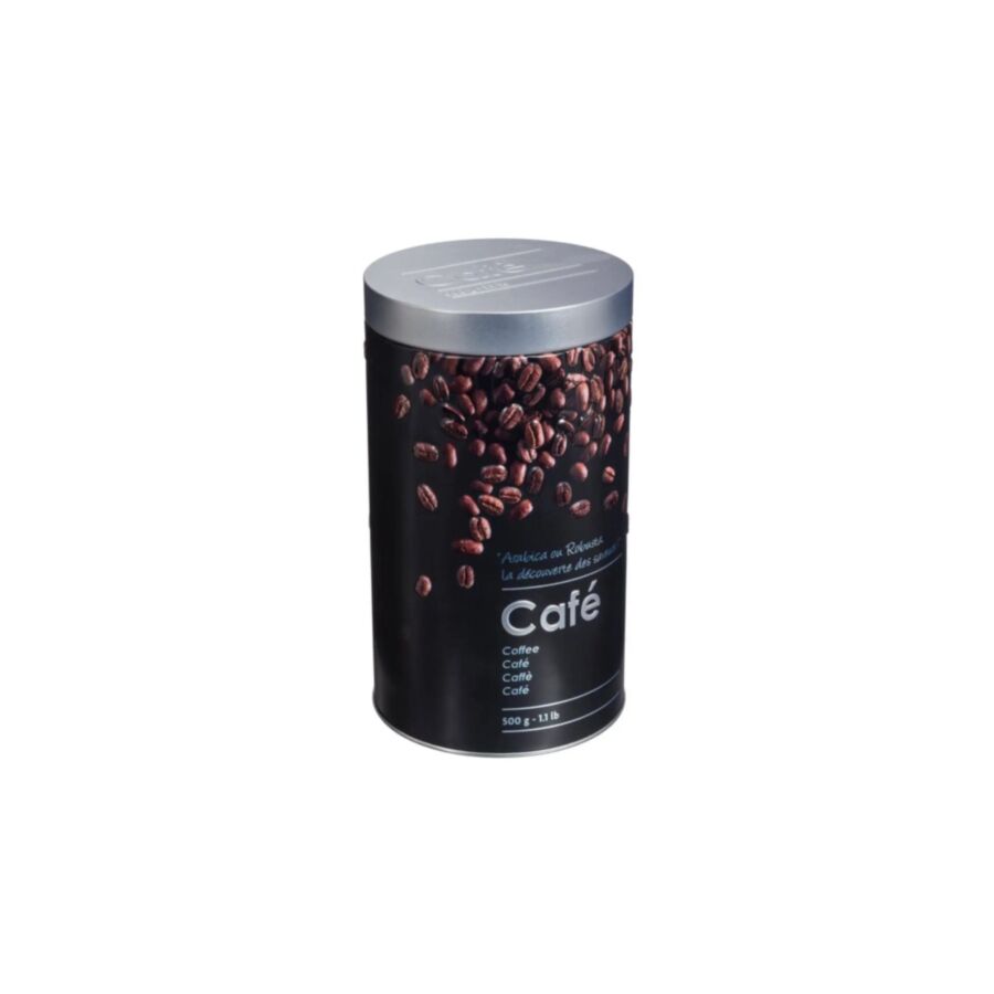 Boite Café Ronde RELIEF 2 - Noir Rangement cuisine