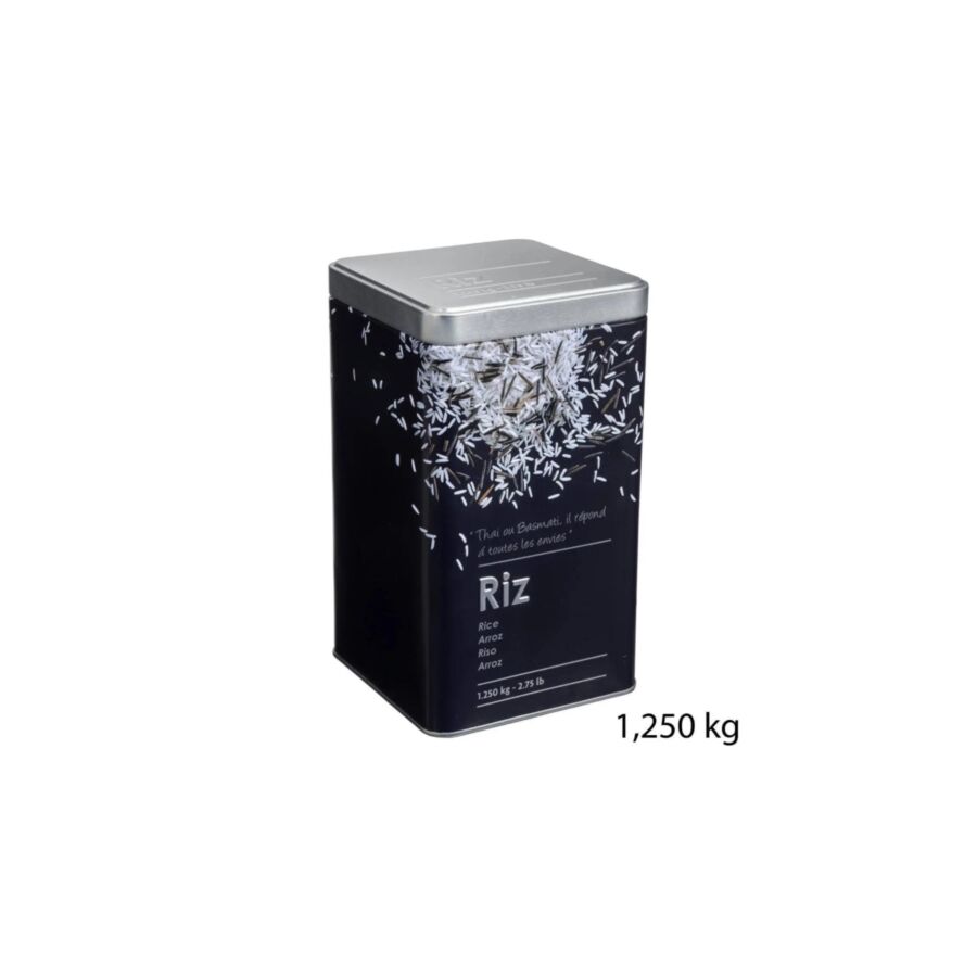 Boîte À Riz RELIEF 2 - Noir / Blanc Rangement cuisine