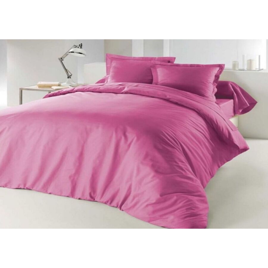 Housse De Couette 2 Personnes 240x220cm LINA - Rose Housses de couette