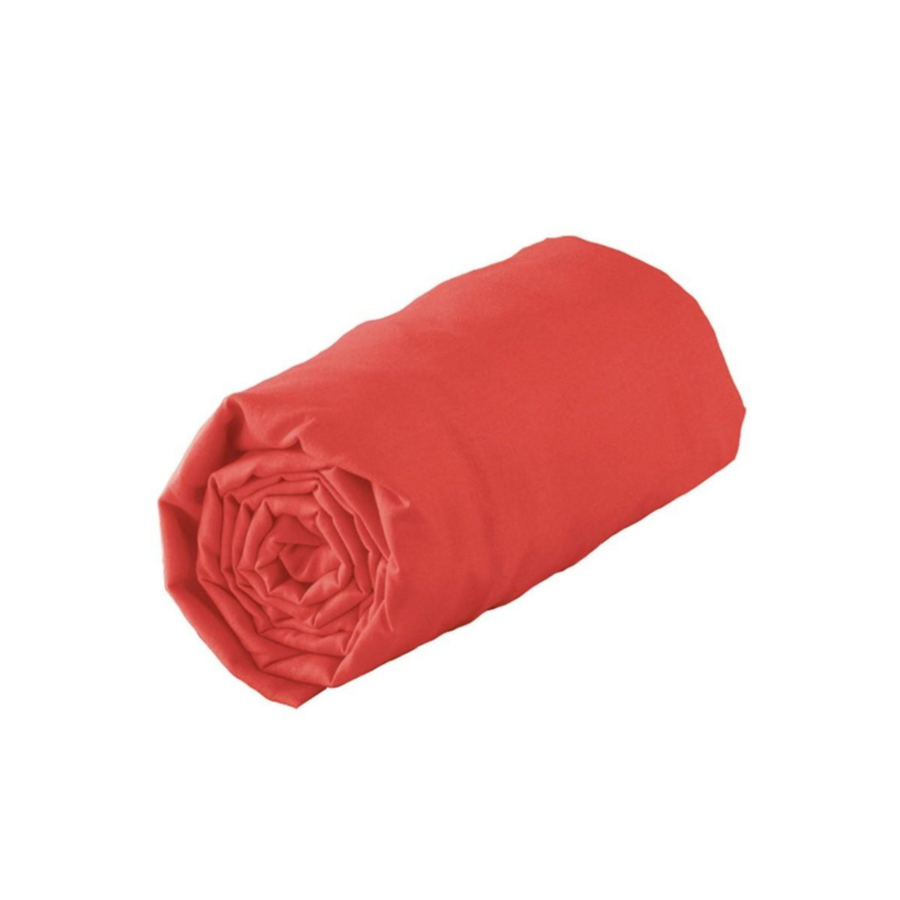 Drap housse LINA CORAIL 140x190cm Draps
