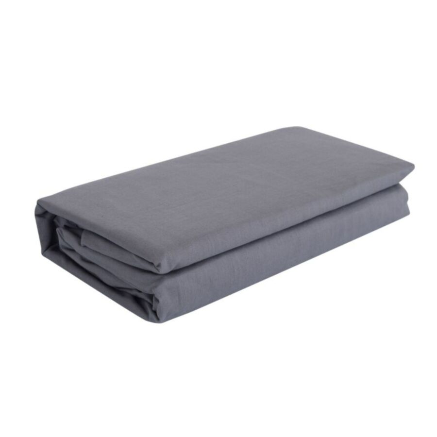 Drap housse UNI 57 FILS LINA 140x190cm - Galet Draps