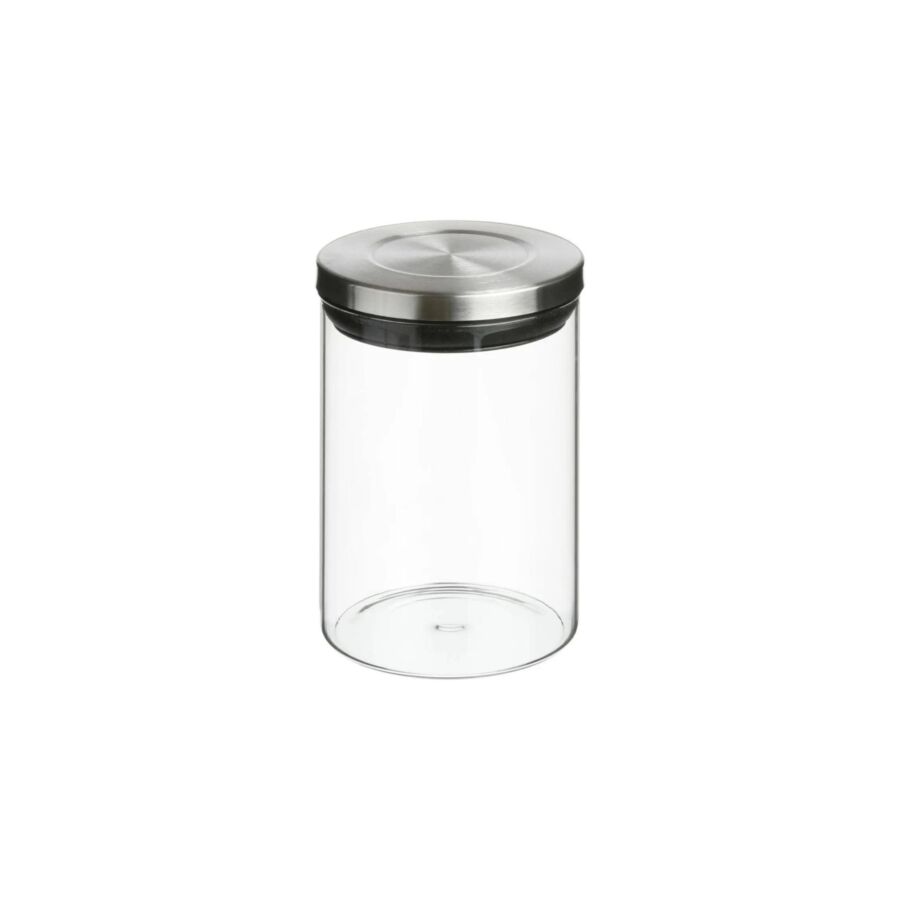 Bocal En Verre Et Inox HERMET 0,6 L - Blanc Rangement cuisine