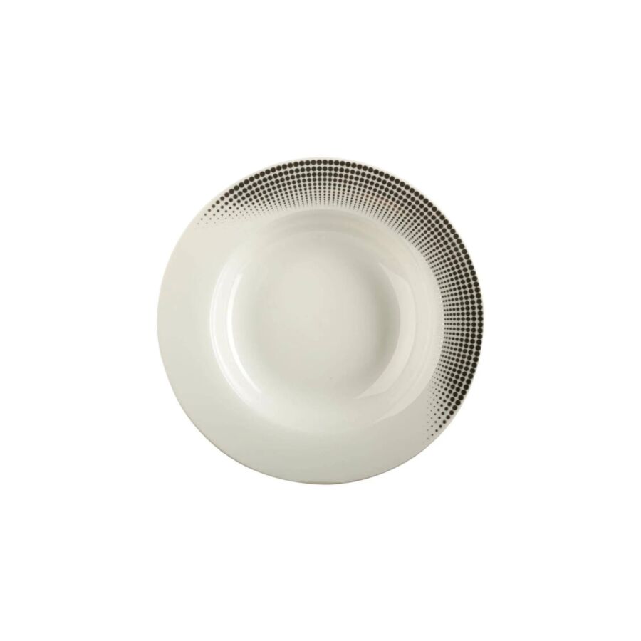 Assiette Creuse Silver 22 cm - Gris / Blanc Serviteurs