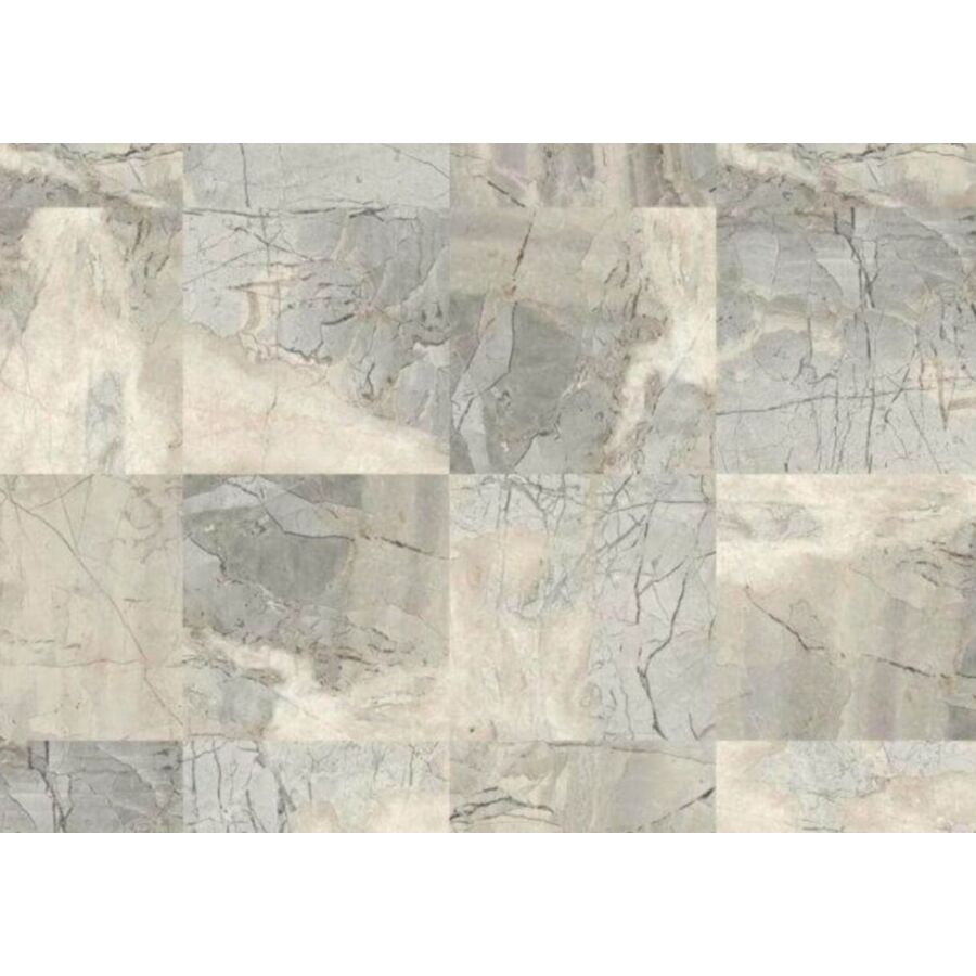 Papier Peint Carreaux Marbre - Taupe Papier peint