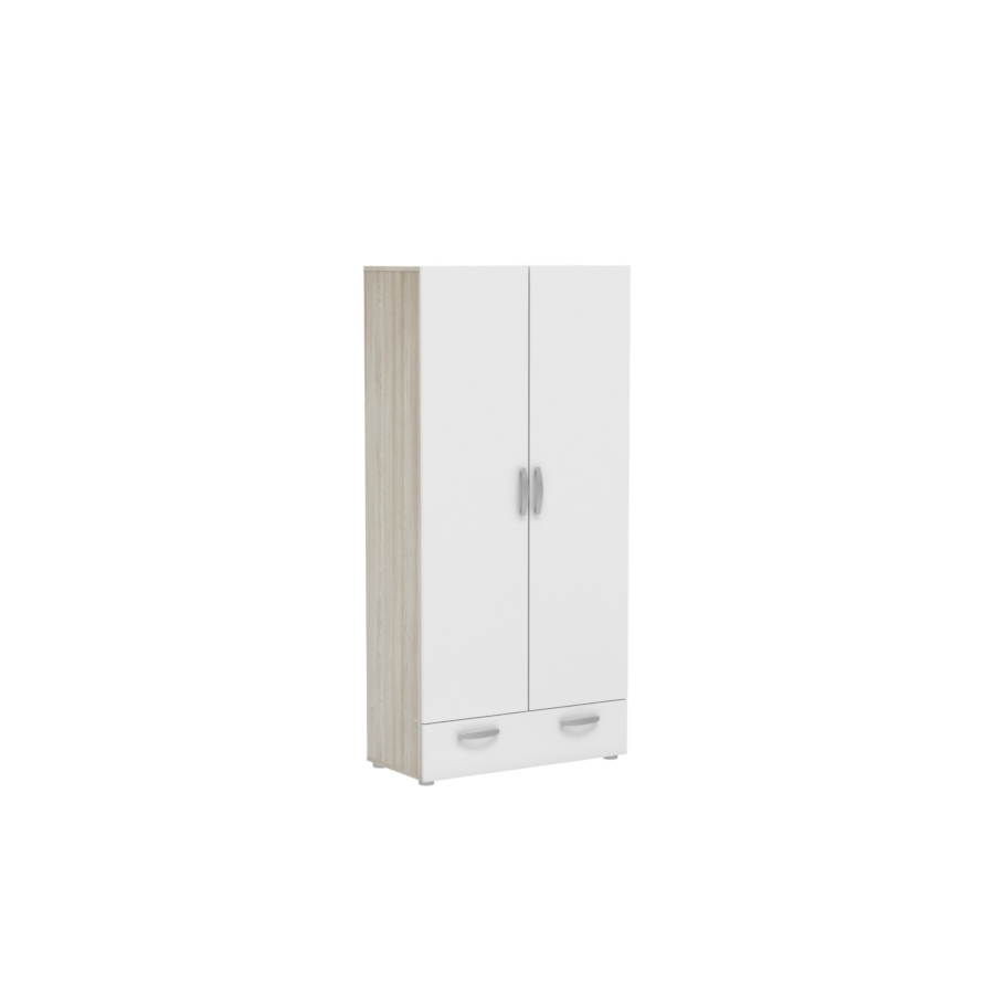 Armoire NANO 2 Portes + 1 Tiroir - Blanc Armoires rangements