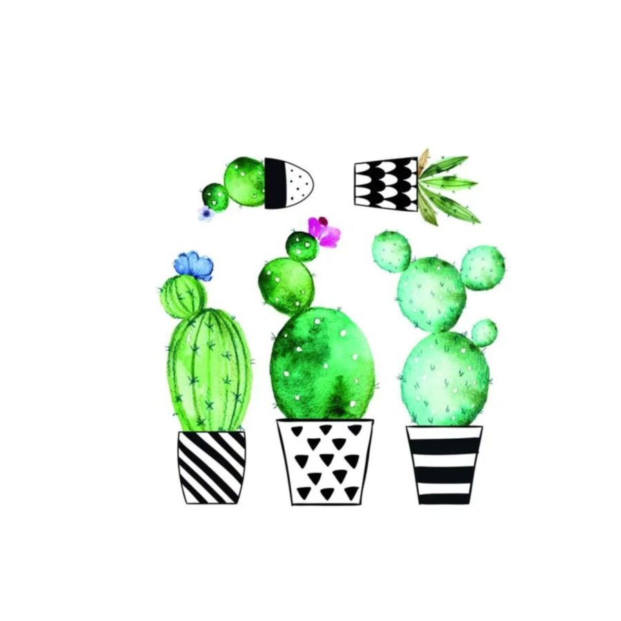 Stickers CACTUS - Vert Papier peint