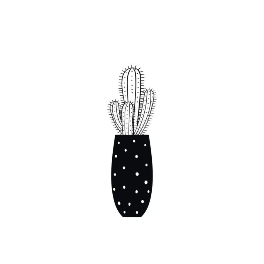 Stickers CACTUS - Noir Papier peint