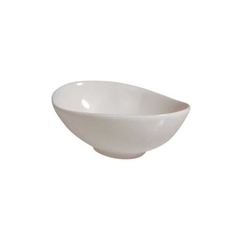 Coupelle En Forme De Goutte 16x21cm - Blanc Serviteurs