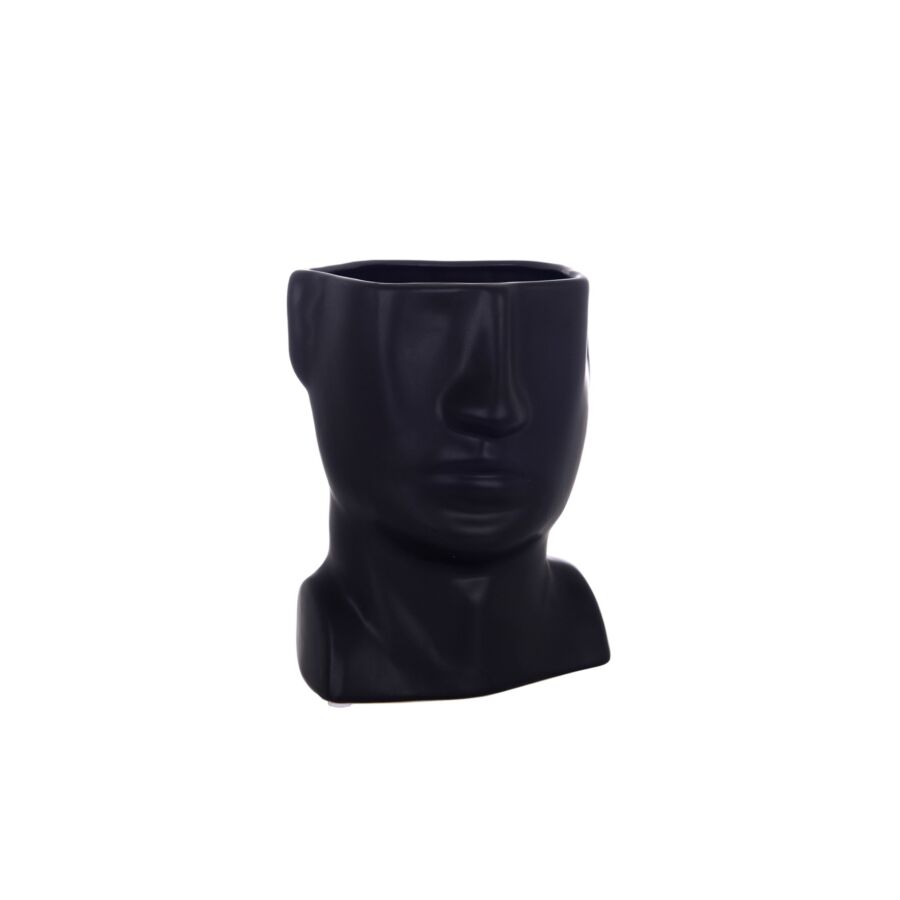 Vase Face 15x15x19,5cm Petit - Noir Vases