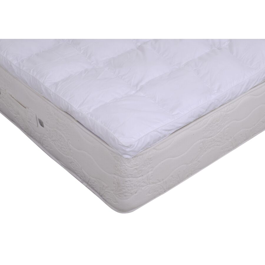 Surmatelas FMT 5 cm Coton/Flocons 120x200 cm - Blanc