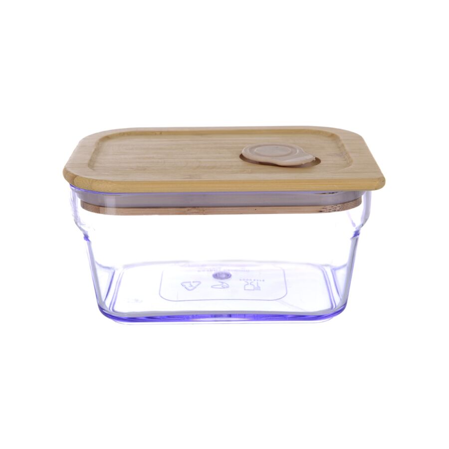 Boîte Alimentaire Avec Couvercle En Bambou S 380ml Décoration