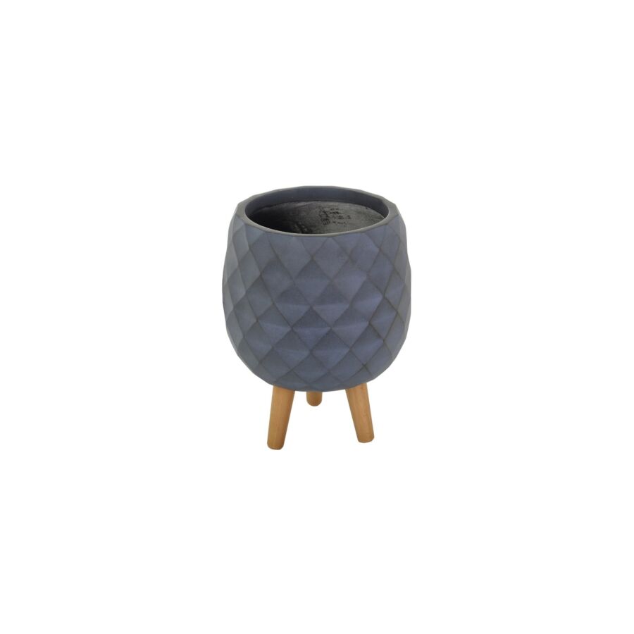 Pot en Fibre avec Pied 28*28*36 - Gris Pots / cache pot / jardinières