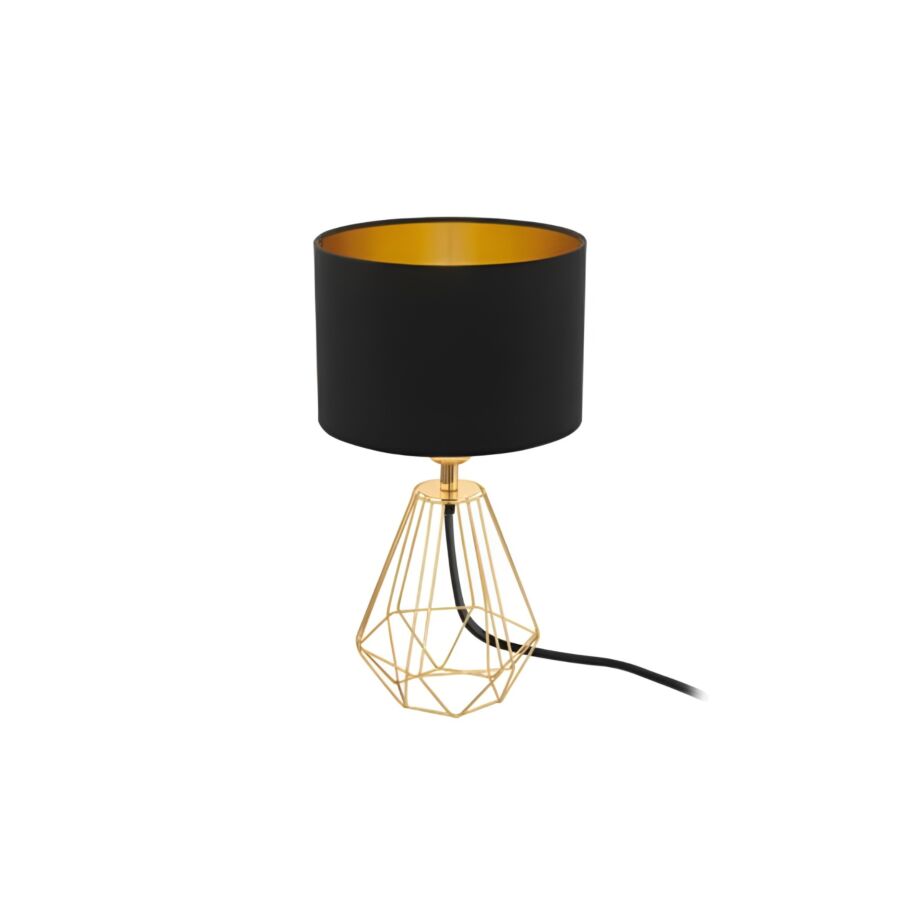 Lampe De Table CARLTON E14/220V - Noir / Doré SOLDES HIVER