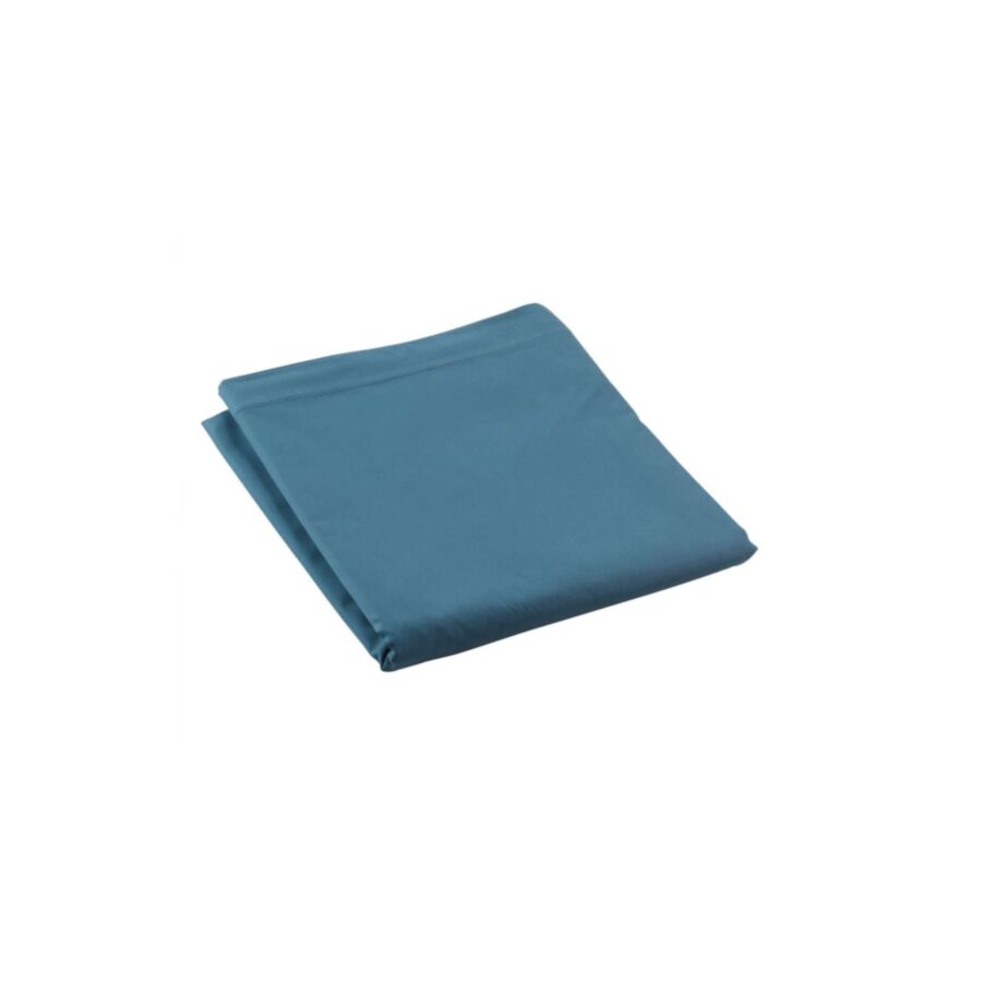Drap Plat 2 Personnes 240x300cm PERCALE - Bleu Draps