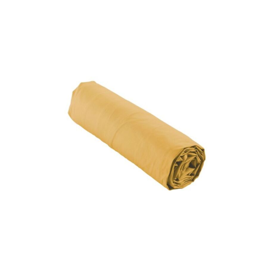 Drap Housse Percale Uni 78 Fils 180x200cm - Miel Draps