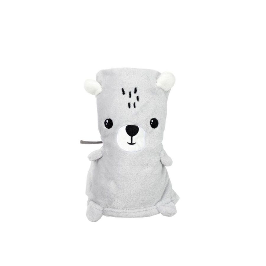 Plaid Ourson Enfant - Gris Clair Plaid et couvertures