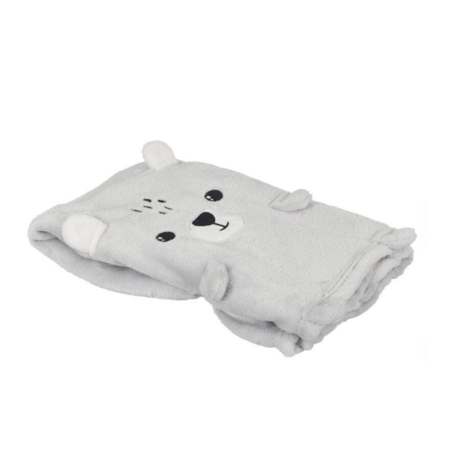 Plaid Ourson Enfant - Gris Clair Plaid et couvertures