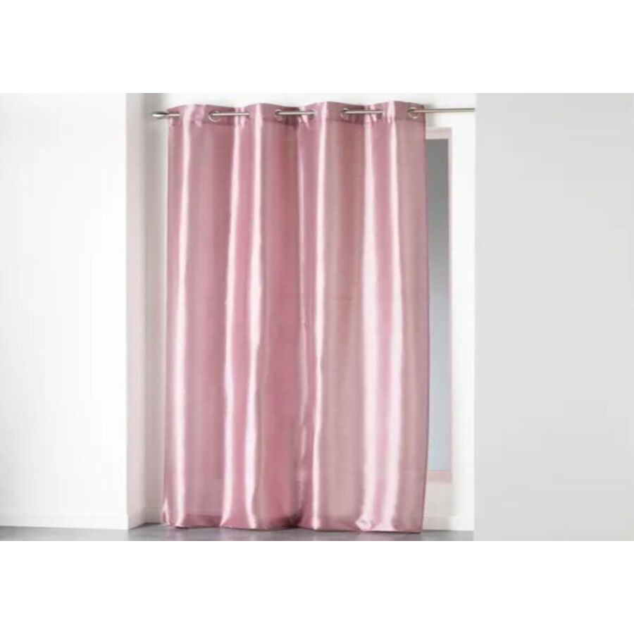 Rideau À Œillets 140x280cm - Rose Rideaux