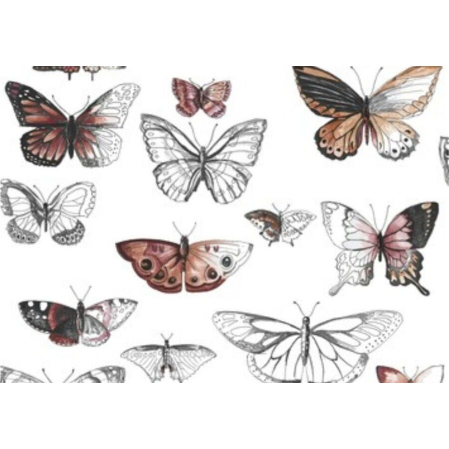 Papier Peint BUTTERFLIES - Blanc Papier peint