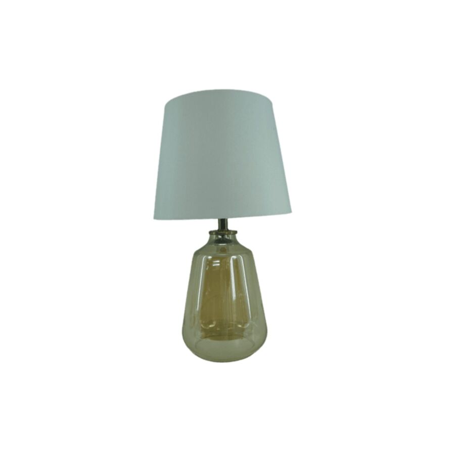 Lampe De Table En Verre 23x41cm - Ambre Bon plan