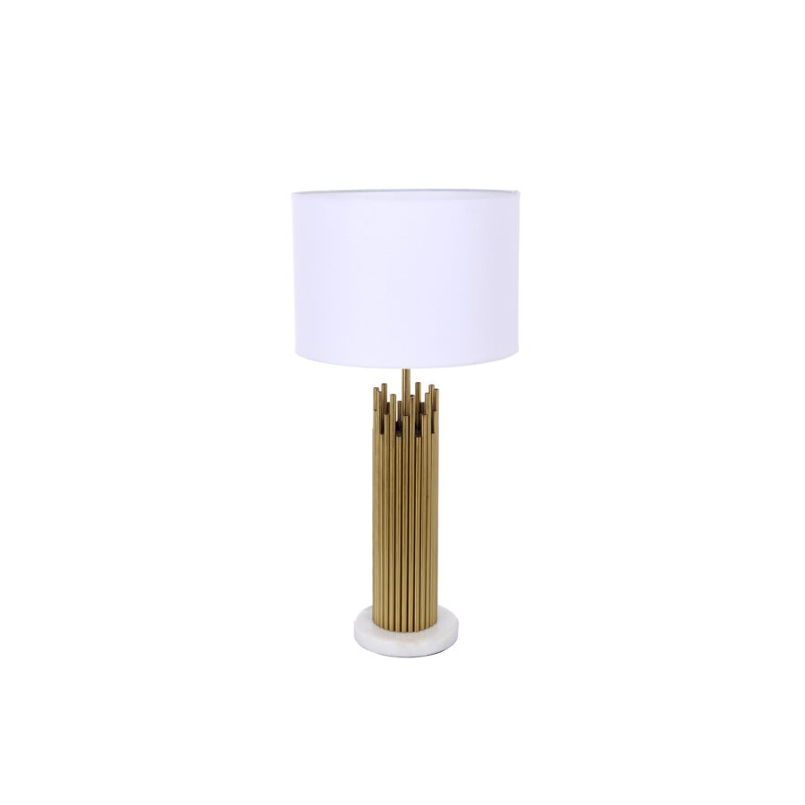 Lampe De Table En Métal 33x66cm - Doré