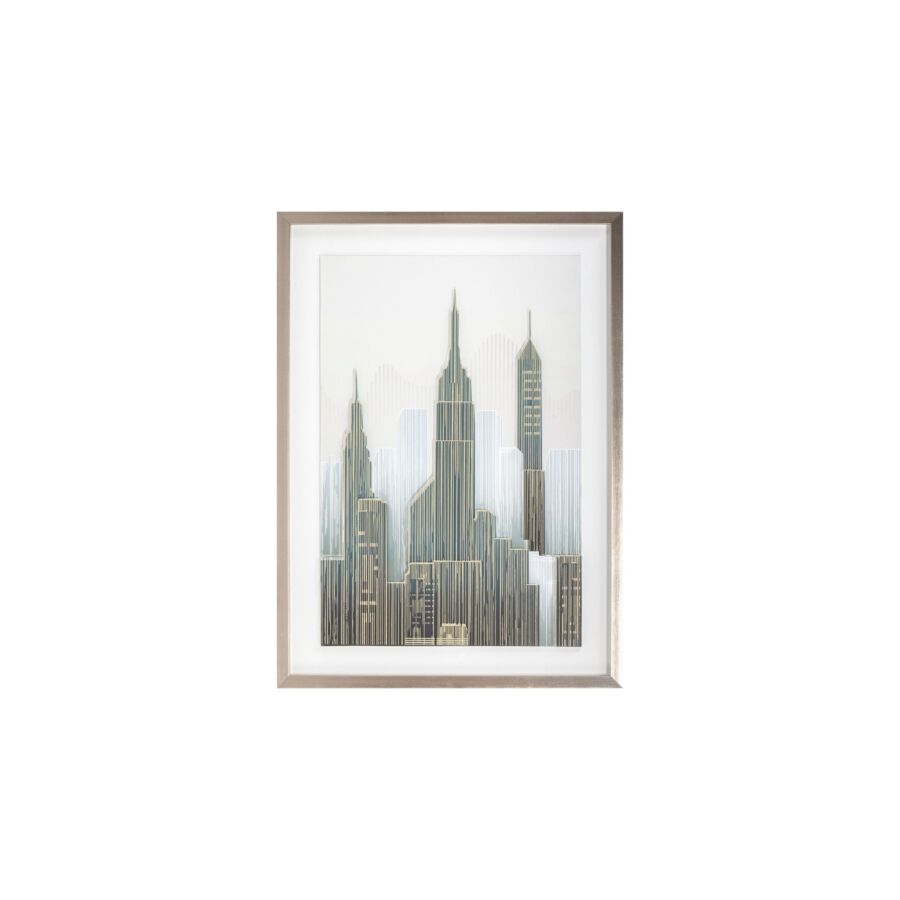 Tableau CITY 50x70cm - Taupe / Bronze Tableaux