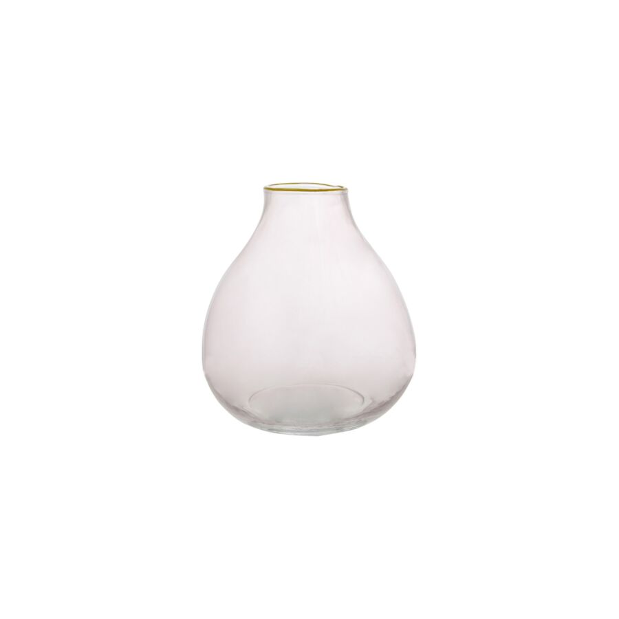 Vase en Verre 15x15x17cm - Rose Bon plan