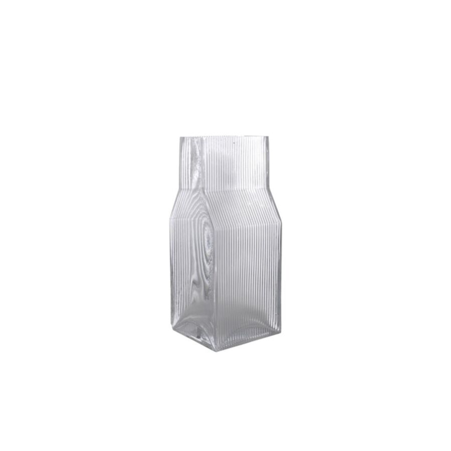 Vase En Verre 10x10x30cm - Blanc Vases