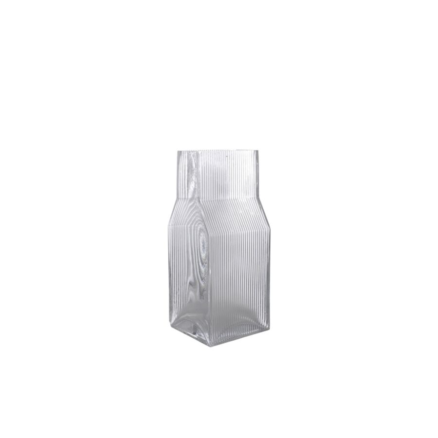 Vase En Verre 10x10x20.5cm - Blanc Vases