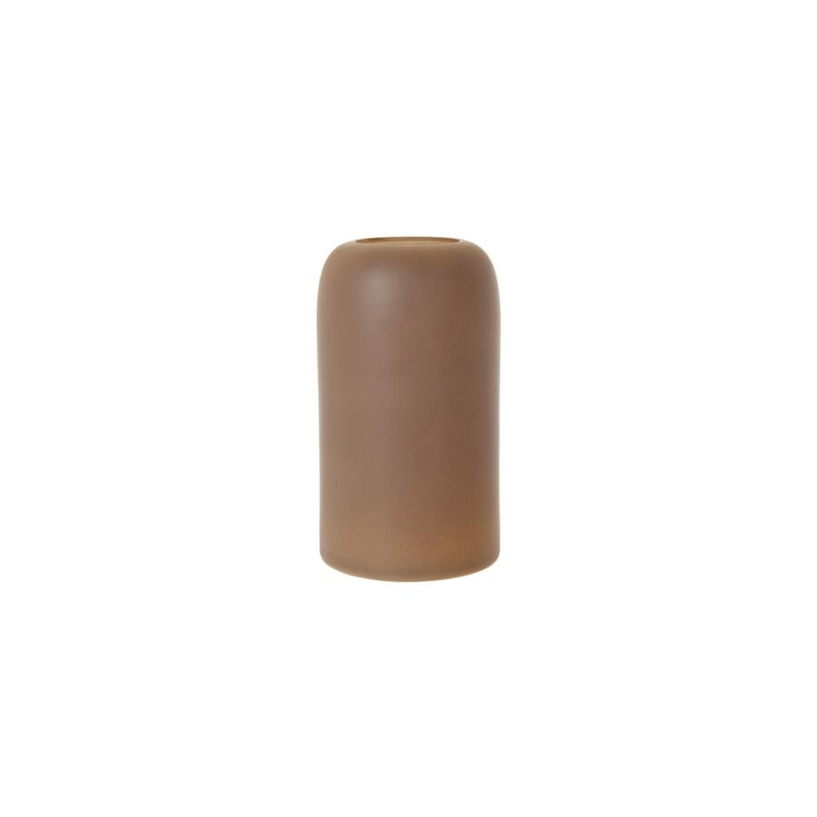 Vase en Verre Ciment 10x18cm - Marron Bon plan