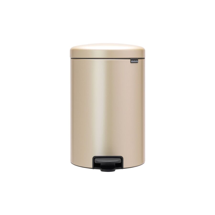 Poubelle A Pédale NEWLCON 20L - Champagne Poubelles de salle de bain