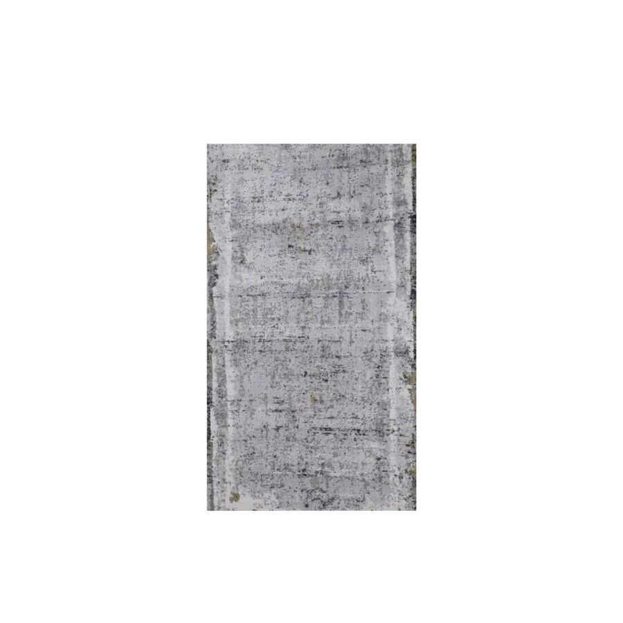 Tapis ROYAL 80x150 cm Aux Motifs Abstraits - Gris Tapis descente de lit