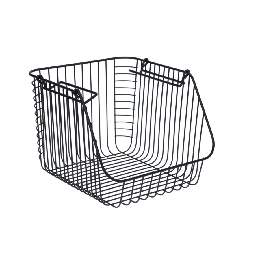 Panier En Métal 29x27x21cm - Noir Rangement cuisine