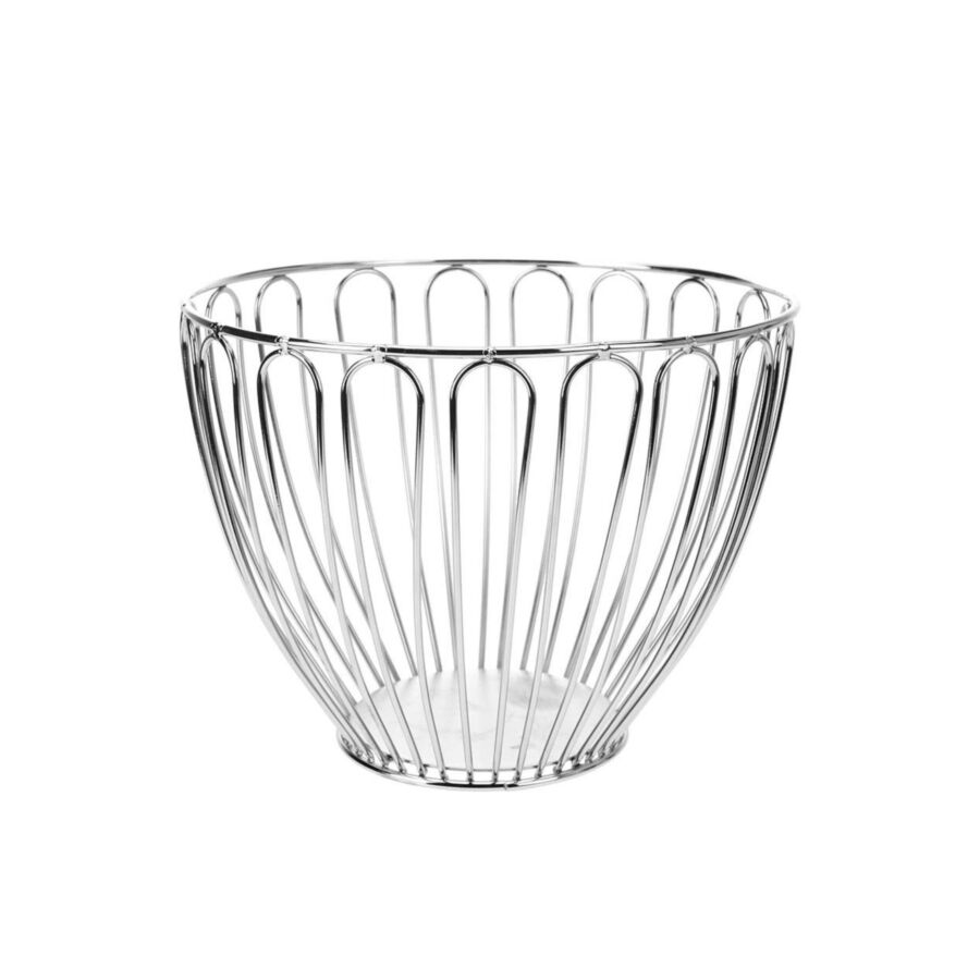 Corbeille De Fruits Chrome - Blanc / Gris Rangement cuisine