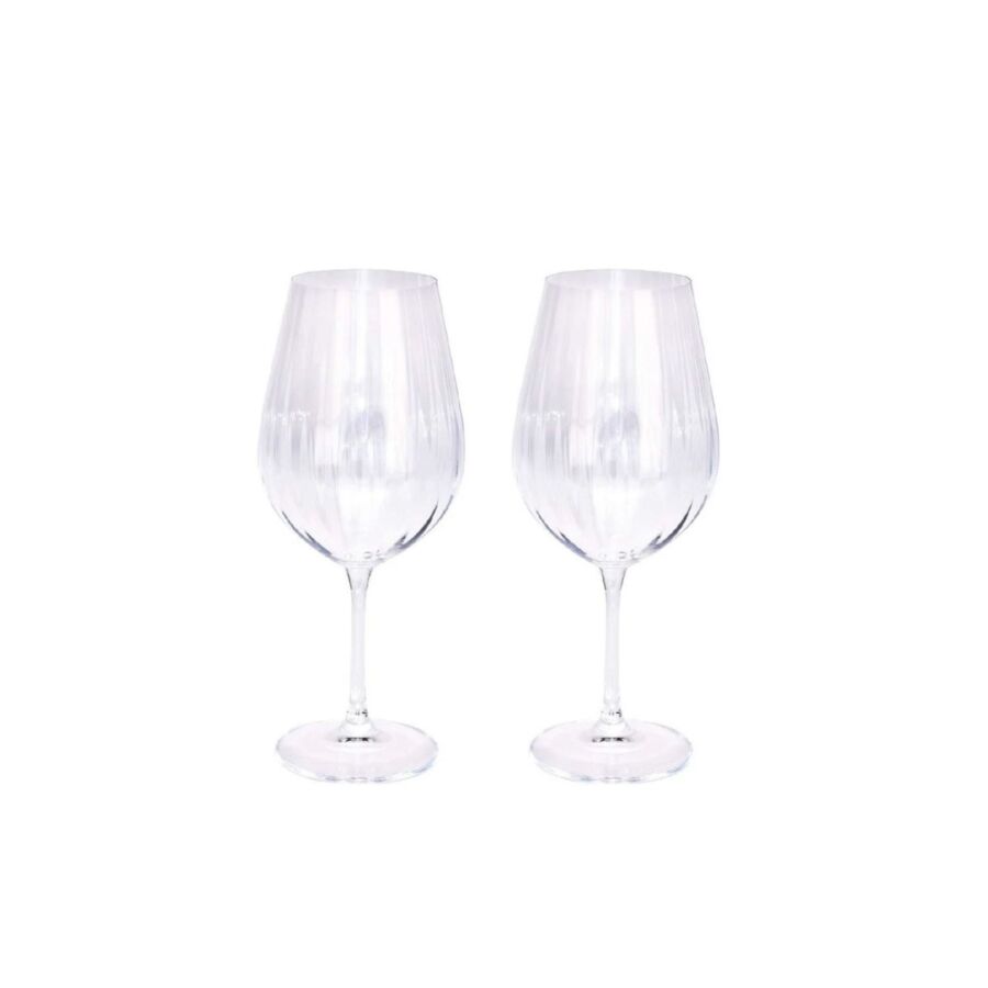 Set De 2 Verres À Pied CRYSTALLINE - Blanc Verres d'eau