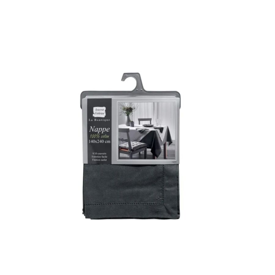 Nappe Rectangle 140x240cm - Anthracite Nappe et serviettes